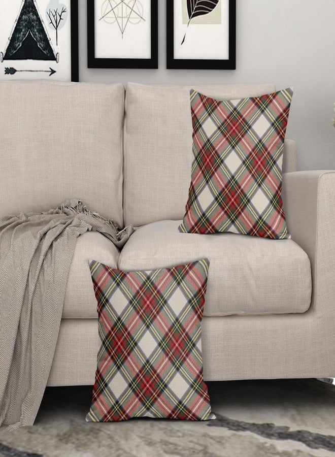 Aytipun Christmas Plaid Pillow Covers 18x18 Set of 2 Rustic Red Green Blue Xmas Decoration Buffalo Checked Print Decorative Outdoor Pillowcases Farmhouse Holiday Throw Cushion Case Decor for Couch Sofa Bed - Image 3